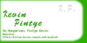 kevin pintye business card